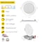 Nuwatt 6 Inch Ultra Thin LED Recessed Lighting 5CCT 2700K/3000K/3500K/4000K/5000K ETL Wafer Lights 6 PK NW-P-DL-6-15W-5CT-WH-6P - alternate 2